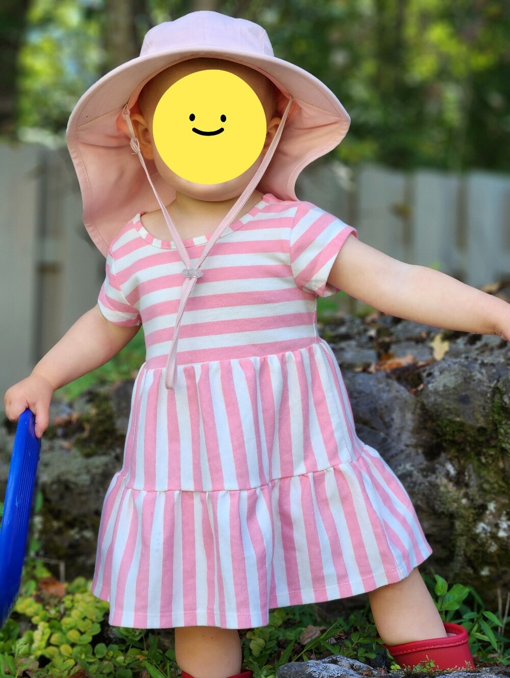 Pair Of The Children's Place Dresses - Blue Swiss Dot & Pink/White Stripes